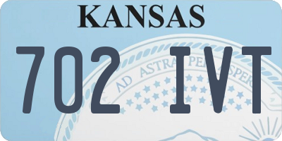 KS license plate 702IVT