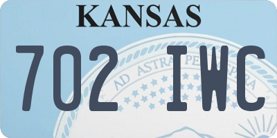 KS license plate 702IWC
