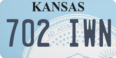KS license plate 702IWN