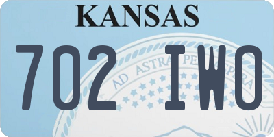KS license plate 702IWO