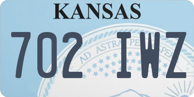 KS license plate 702IWZ