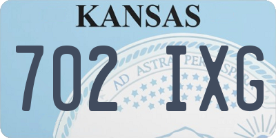 KS license plate 702IXG