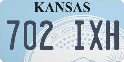 KS license plate 702IXH
