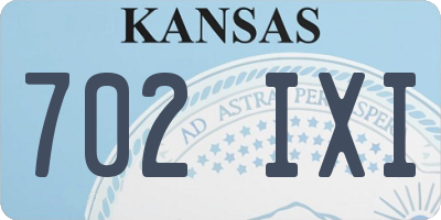 KS license plate 702IXI