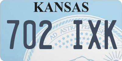 KS license plate 702IXK