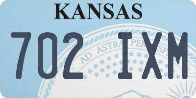 KS license plate 702IXM