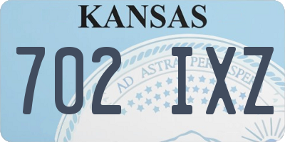 KS license plate 702IXZ