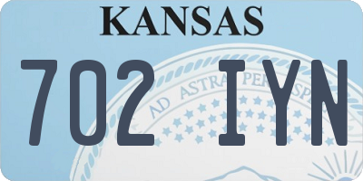KS license plate 702IYN