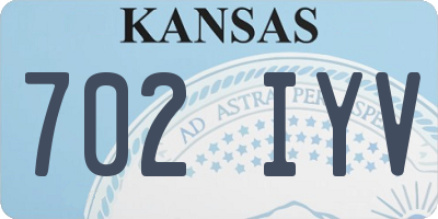 KS license plate 702IYV