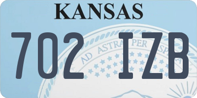 KS license plate 702IZB