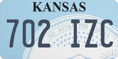KS license plate 702IZC