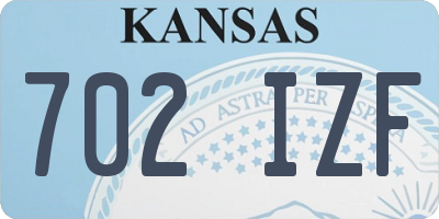 KS license plate 702IZF