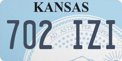 KS license plate 702IZI