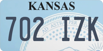 KS license plate 702IZK