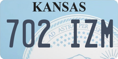 KS license plate 702IZM