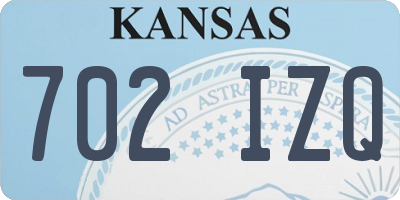 KS license plate 702IZQ