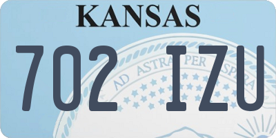 KS license plate 702IZU