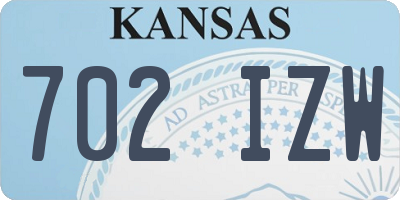 KS license plate 702IZW