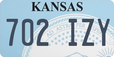 KS license plate 702IZY