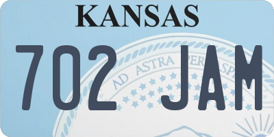 KS license plate 702JAM