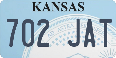KS license plate 702JAT