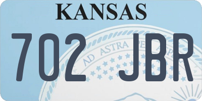 KS license plate 702JBR