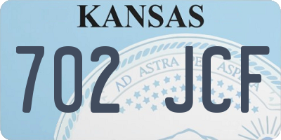 KS license plate 702JCF
