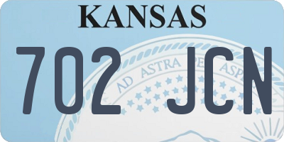 KS license plate 702JCN