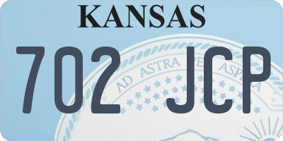 KS license plate 702JCP