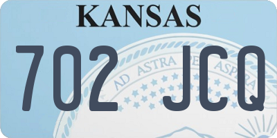 KS license plate 702JCQ