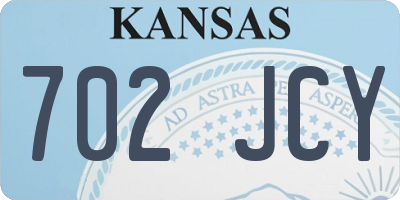 KS license plate 702JCY