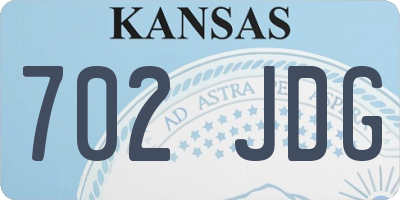 KS license plate 702JDG