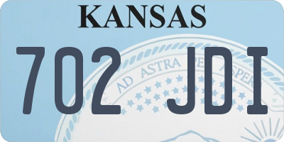 KS license plate 702JDI