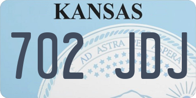 KS license plate 702JDJ