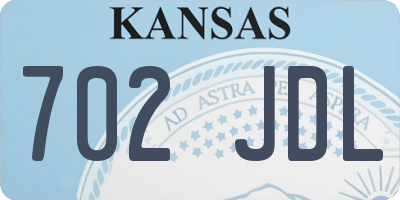 KS license plate 702JDL