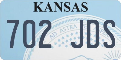 KS license plate 702JDS