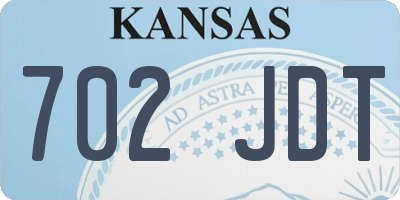 KS license plate 702JDT