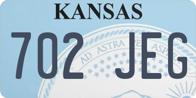 KS license plate 702JEG