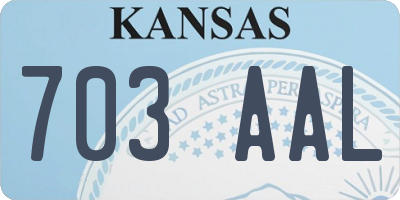 KS license plate 703AAL