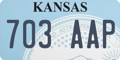 KS license plate 703AAP