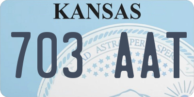 KS license plate 703AAT