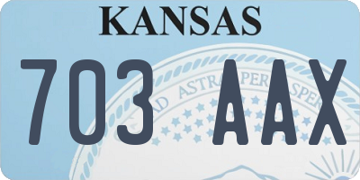 KS license plate 703AAX