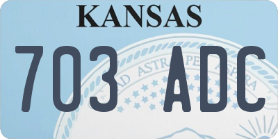 KS license plate 703ADC
