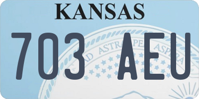 KS license plate 703AEU