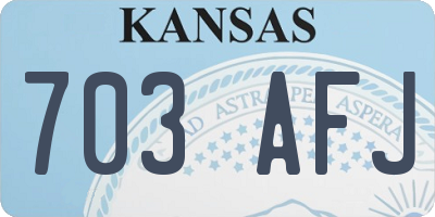 KS license plate 703AFJ