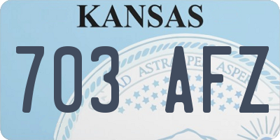 KS license plate 703AFZ