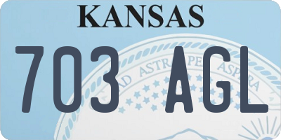 KS license plate 703AGL