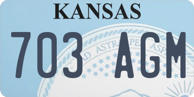 KS license plate 703AGM