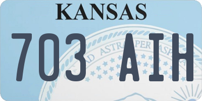 KS license plate 703AIH