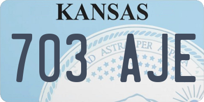 KS license plate 703AJE
